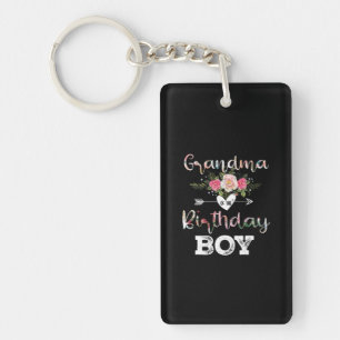 Mother Art   Grandma Of A Birthday Boy Birthday Key Ring
