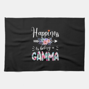 Mother Art Happiness Is Being A Gamma Birthday Tea Towel