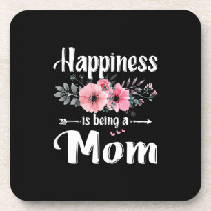 Mother Art Happiness Is Being A Mum Birthday Coaster