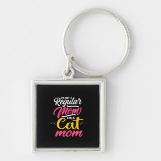 Mother Art I Am A Cat Mom Key Ring