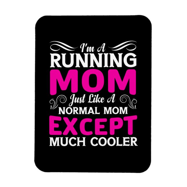 Mother Art I Am A Running Mum Magnet (Vertical)