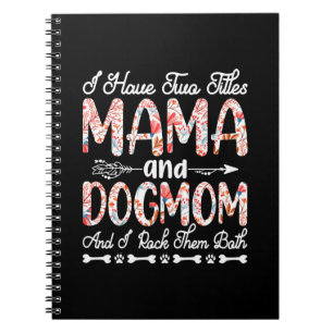 Mother Art   Mama And Dog Mum Birthday Notebook