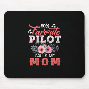Mother Art   My Favourite Pilot Calls Me Mum Xmas Mouse Pad