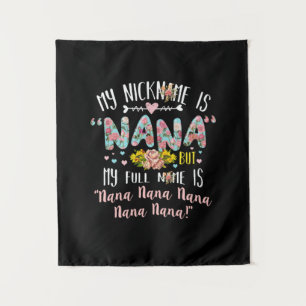 Mother Art My Nickname Is Nana Birthday Tapestry