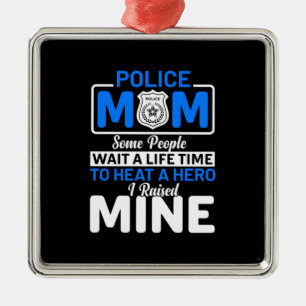 Mother Art Proud Police Mum Metal Tree Decoration
