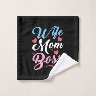 Mother Art Wife Mom Boss Wash Cloth