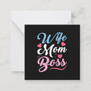 Mother Art Wife Mum Boss Card