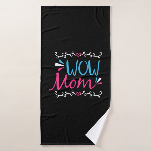 Mother Art Wow Mum Bath Towel (Bath Towel)
