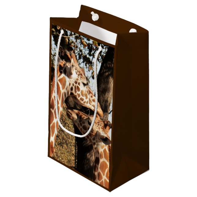 Mother & Baby Giraffe Gift Bag (Front Angled)