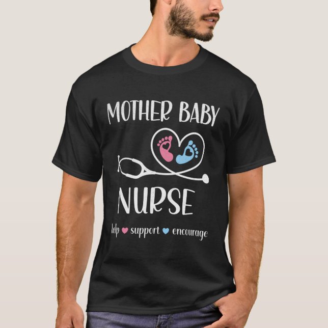 Mother Baby Nurse Appreciation Postpum Nursing Stu T-Shirt (Front)