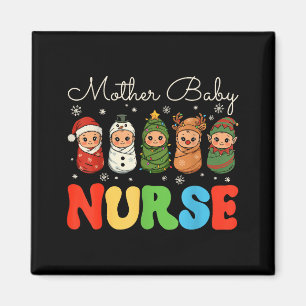 Mother Baby Nurse Christmas Mbu Postpartum Nursing Magnet