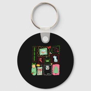 Mother Baby Nurse Christmas Stamp Stpartum Materni Key Ring