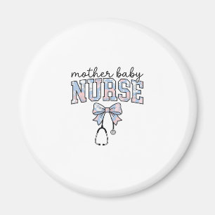 Mother Baby Nurse Floral Bow Shirt Design_1 Magnet
