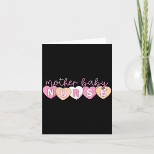 Mother Baby Nurse Hearts Valentine Obgyn Stpartum  Card
