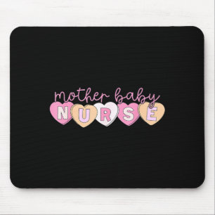 Mother Baby Nurse Hearts Valentine Obgyn Stpartum Mouse Pad
