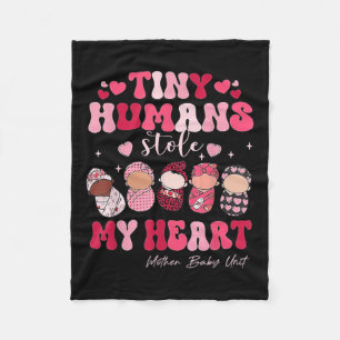 Mother Baby Unit Valentine Nurse Cute Love Heart Fleece Blanket