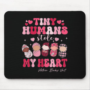 Mother Baby Unit Valentine Nurse Cute Love Heart Mouse Pad