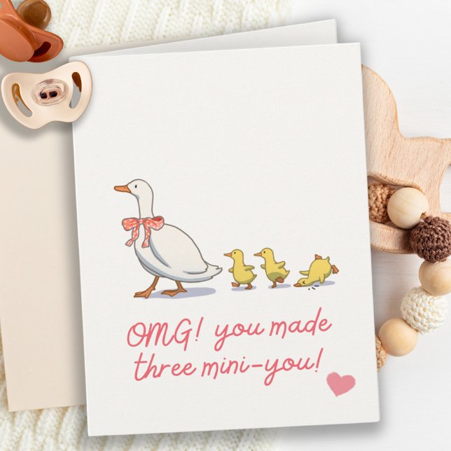 Mother & Baby Yellow Ducky New Baby Congratulation Card (Mother & Baby Yellow Ducky New Baby Congratulation Card)