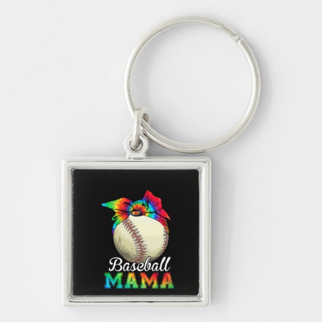 Mother Baseball Mama Birthday Key Ring (Front)