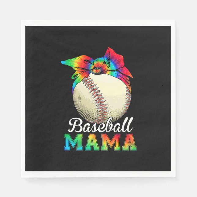 Mother Baseball Mama Birthday Napkin (Front)