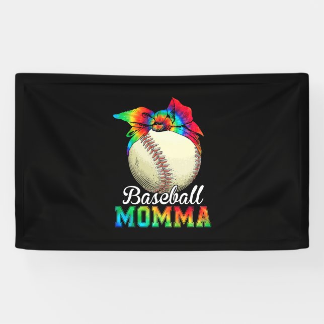 Mother Baseball Momma Birthday Banner (Horizontal)