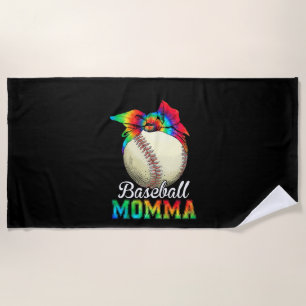 Mother Baseball Momma Birthday Beach Towel