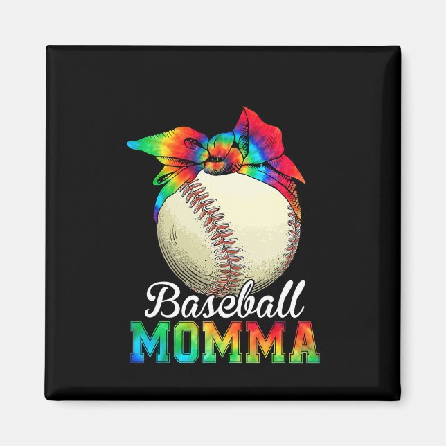 Mother Baseball Momma Birthday Magnet (Front)