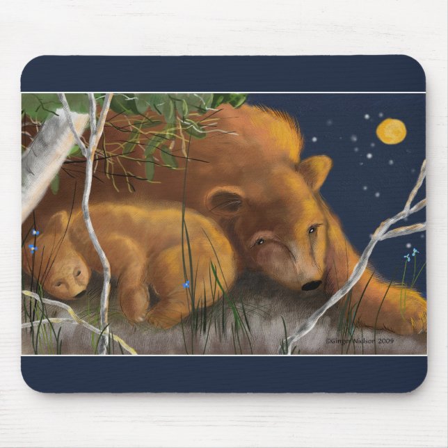 Mother Bear and Cub Mouse Pad (Front)