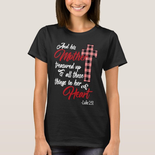 Mother Bible Quote Christian Religious Mum Cross M T-Shirt (Front)