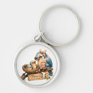 Mother Bird Love – Baby Chicks in Nest Key Ring