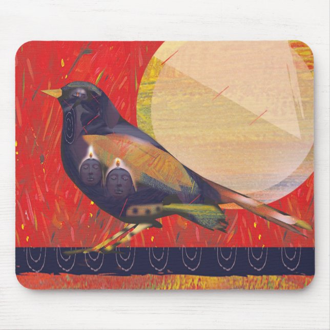 Mother bird mouse pad (Front)
