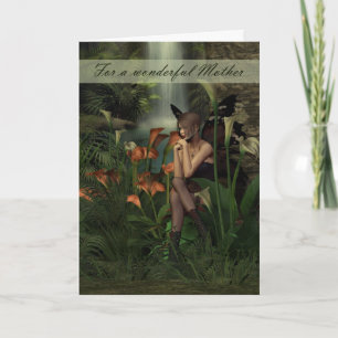 Mother Birthday Card fantasy woodland fairy