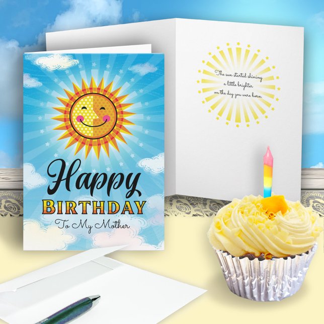 Mother Birthday Cute Sun Card (Creator Uploaded)