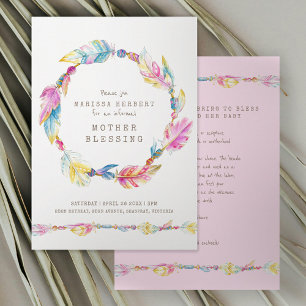 Mother blessing beads instructions pink art invitation