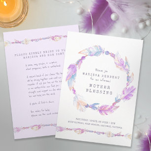 Mother blessing beads instructions purple art invitation