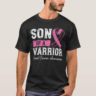 Mother Breast Cancer Fighter Awareness Son Of A Wa T-Shirt