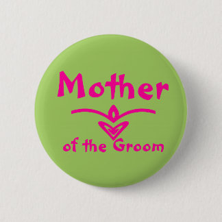 Mother Button in lime green and pink