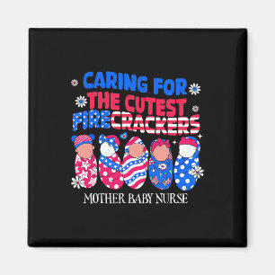 Mother By Nurse Patriotic Usa Flag American Indepe Magnet