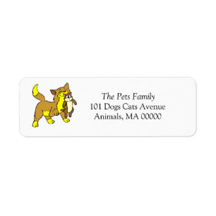 Mother Cat Kitten Return Address Labels Stickers