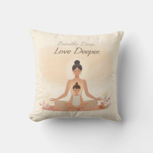 Mother & Child Meditation Serenity Art Cushion