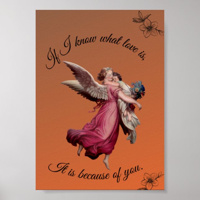 MOTHER & CHILD WALL ART | ROMANTIC ANGEL DECOR (Front)