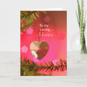 Mother Christmas Heart on Tree Simple Joys Holiday Card