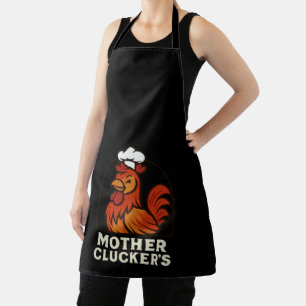 Mother Clucker’s Funny Retro Hen Chef - Vintage Ca Apron