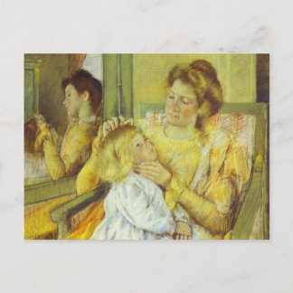 Mother Combing Her Child's Hair. 1901, Mary Cassat Postcard