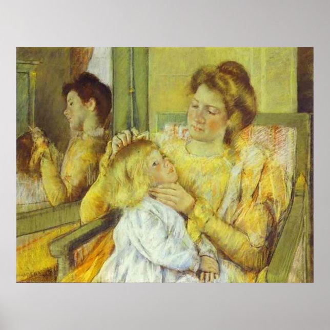 Mother Combing Her Child's Hair. 1901, Mary Cassat Poster (Front)