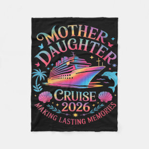 Mother daughter cruise 2026 vacation trip matching fleece blanket
