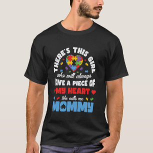 Mother Daughter Family Autistic Kids Autism Awaren T-Shirt