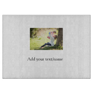 Mother daughter family photo add name picture text cutting board
