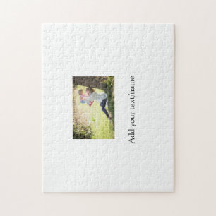 Mother daughter family photo add name picture text jigsaw puzzle