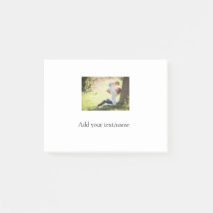 Mother daughter family photo add name picture text post-it notes